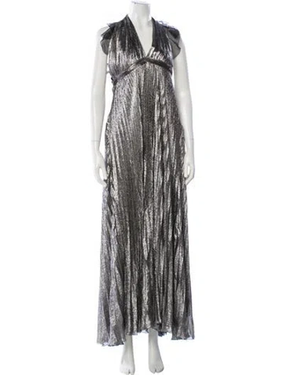 Pre-owned Giambattista Valli Silk Long Dress In Multi