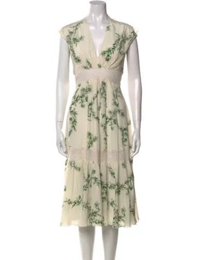 Pre-owned Giambattista Valli Silk Midi Length Dress In Neutral