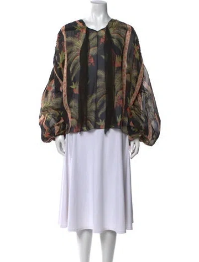 Pre-owned Giambattista Valli Silk Mini Dress In Black