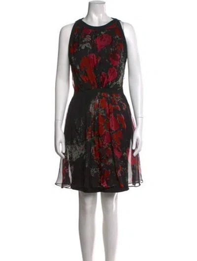 Pre-owned Giambattista Valli Silk Mini Dress In Black