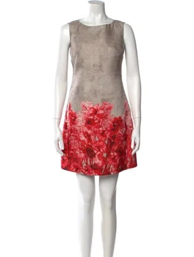 Pre-owned Giambattista Valli Silk Mini Dress In Neutral