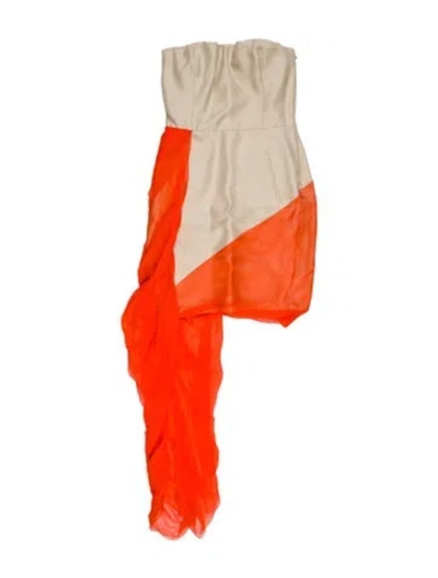 Pre-owned Giambattista Valli Silk Mini Dress In Orange