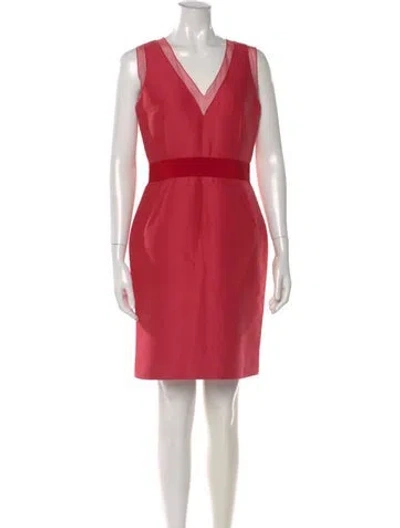 Pre-owned Giambattista Valli Silk Mini Dress In Pink