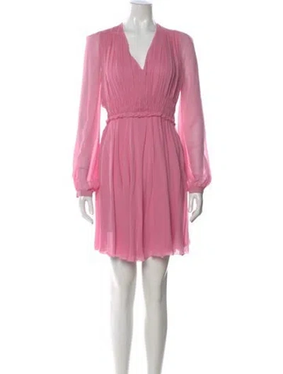 Pre-owned Giambattista Valli Silk Mini Dress In Pink