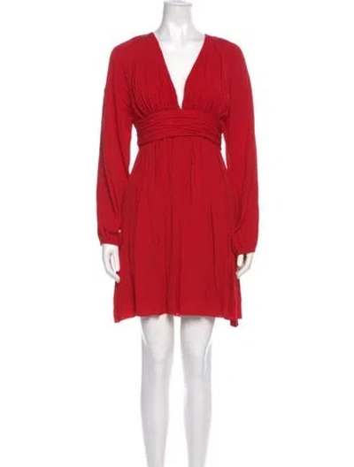 Pre-owned Giambattista Valli Silk Mini Dress In Red