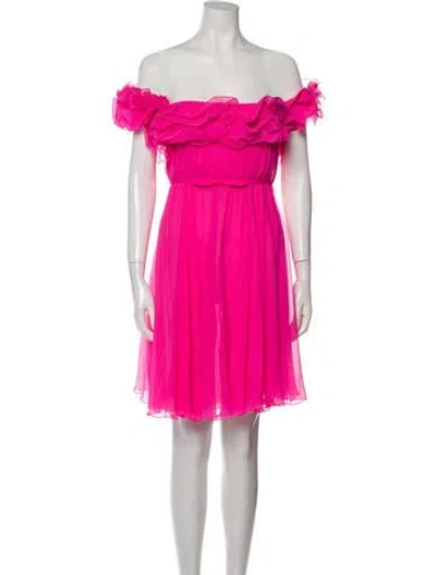 Pre-owned Giambattista Valli Silk Mini Dress W/ Tags In Pink