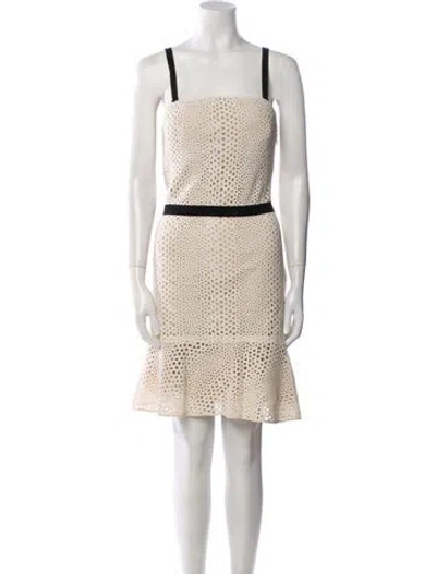 Pre-owned Giambattista Valli Silk Mini Dress In White