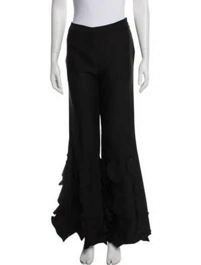 Pre-owned Giambattista Valli Silk Wide Leg Pants In Gray