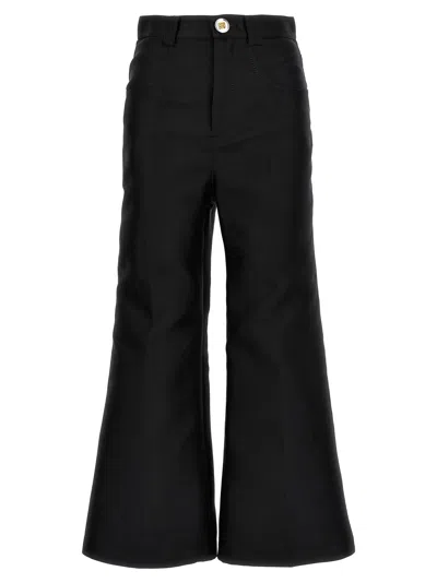 Giambattista Valli Silk-blend Cropped Trouser In Black