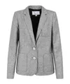 Giambattista Valli Single-breasted Blazer In Wool Blend In Gray