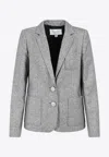 Giambattista Valli Single-breasted Blazer In Wool Blend In Gray