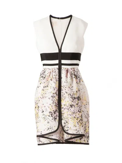 Giambattista Valli Skirt Ruffle Sleeveless Dress In White