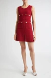 Giambattista Valli Bouclé Button-detailed Dress