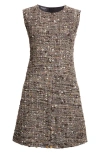 Giambattista Valli Sleeveless Bouclé Minidress In Brown