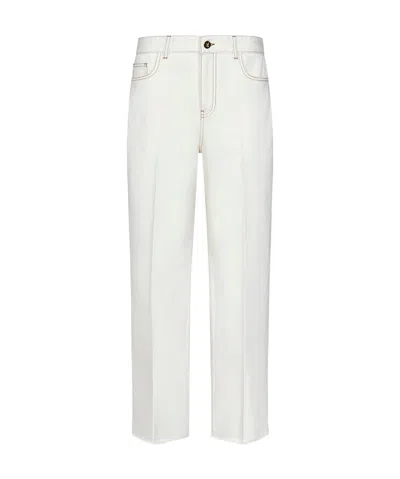Giambattista Valli Straight Jeans In White