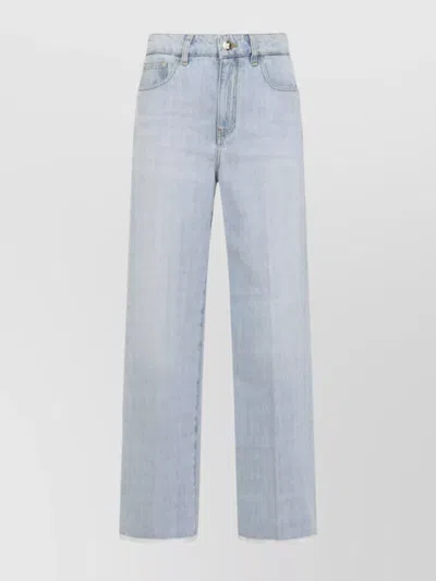 Giambattista Valli Straight Leg Trousers Featuring Five Pockets In Blue