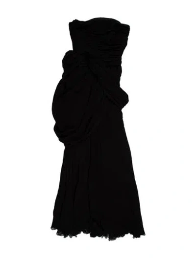 Pre-owned Giambattista Valli Strapless Midi Length Dress In Black