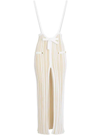Giambattista Valli Striped Dress In White