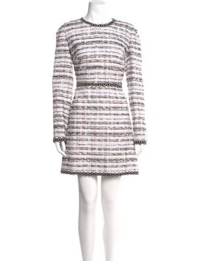 Pre-owned Giambattista Valli Striped Mini Dress W/ Tags In Neutral