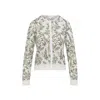 Giambattista Valli Floral-embroidered Cashmere And Silk Cardigan In Multi