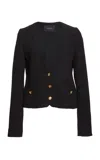Giambattista Valli Tailored Boucle Jacket In Black