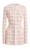 Giambattista Valli Tailored Cotton Boucle Jacket In Pink