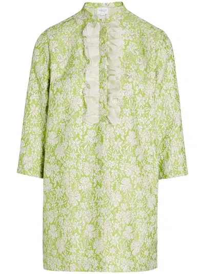 Giambattista Valli Tender Spring Mini Dress In Green