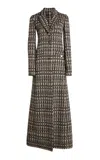 Giambattista Valli Textured Bouclé Coat In Black,white
