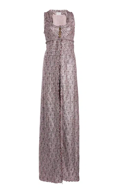 Giambattista Valli Textured Bouclé Gilet In Pink