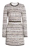 Giambattista Valli Metallic Tweed Long-sleeve Mini Dress In Multi