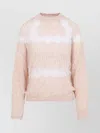 Giambattista Valli Textured Knit Long Sleeve Top In Pink