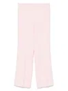Giambattista Valli Crepe Flare Trousers In Pink