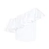 Giambattista Valli One Shoulder Ruffle Detail Top