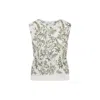 Giambattista Valli Floral-embroidered Cashmere And Silk Top In Multi