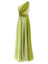 Giambattista Valli One-shoulder Silk Maxi Dress With Torch Detail In Multi