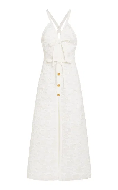 Giambattista Valli Tweed Lurex Midi Dress In Multi