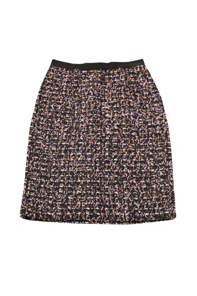 Giambattista Valli Tweed Midi Skirt In Multicolor Polyamide