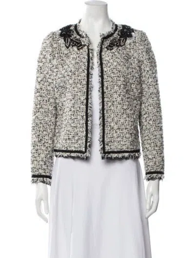 Pre-owned Giambattista Valli Tweed Pattern Jacket In Multicolor