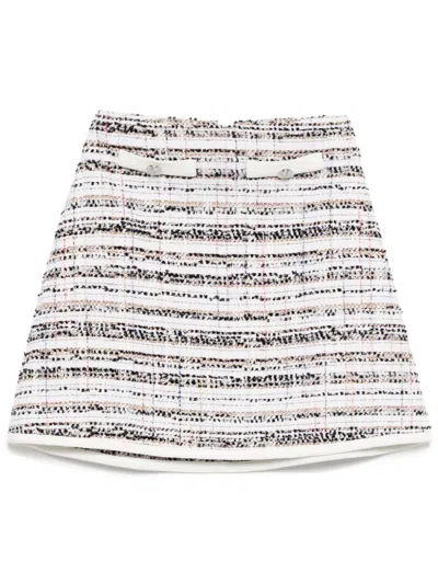 Giambattista Valli Tweed Skirt In White
