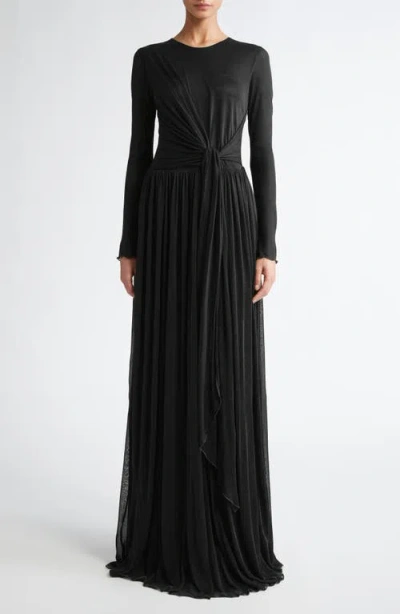 Giambattista Valli Twist Front Long Sleeve Jersey Dress