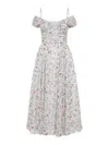 Giambattista Valli Off-shoulder Floral Silk Dress In Multi