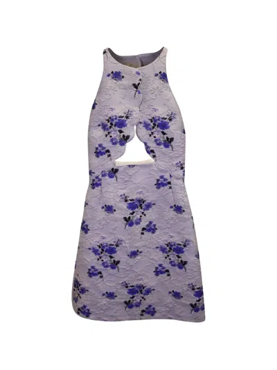 Pre-owned Giambattista Valli Vintage Floral Mini Dress In White