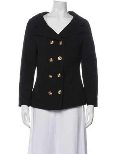 Pre-owned Giambattista Valli Virgin Wool Blazer In Black