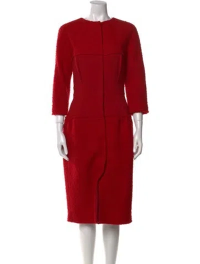 Pre-owned Giambattista Valli Virgin Wool Coat In Red