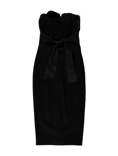 Pre-owned Giambattista Valli Virgin Wool Knee-length Dress In Black
