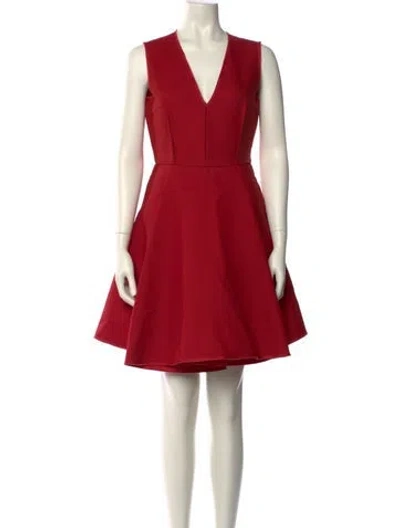 Pre-owned Giambattista Valli Virgin Wool Knee-length Dress In Red