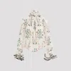 Giambattista Valli Floral-print Silk Blouse In White