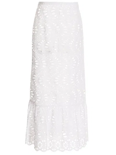 GIAMBATTISTA VALLI WHITE GONNA LUNGA MACRAM