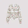 Giambattista Valli Floral Long-sleeved Blouse In White
