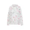 Giambattista Valli Silk Blouse With Balloon Sleeves And Floral Pattern